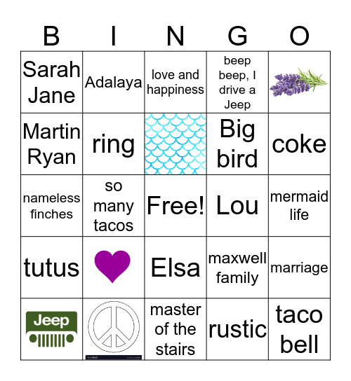 Magically Maxwell Bingo Card