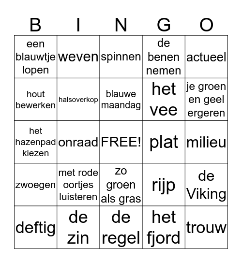 groep 5 oud oost december 2013 Bingo Card