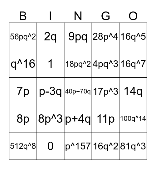 Machtregels-Bingo! Bingo Card