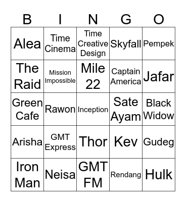 Geraldo Assegaf Bingo Card