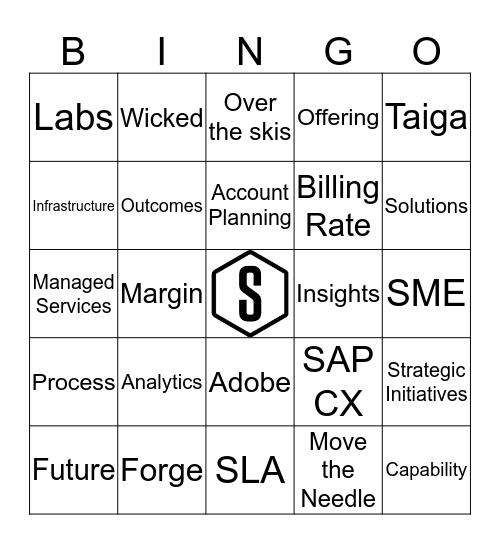 SMITH SLT Meeting Bingo Card