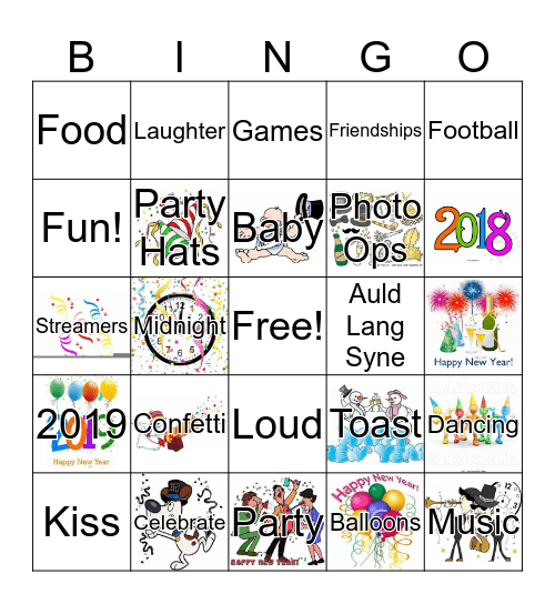 Happy New Year! Bingo Card