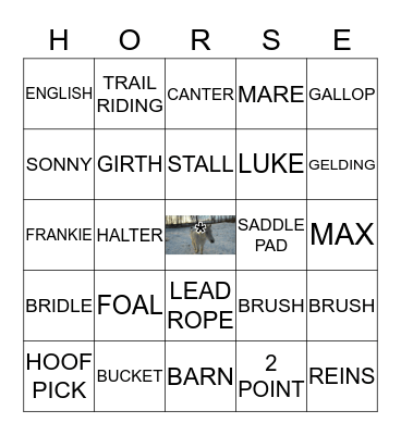 HORSE Bingo Card