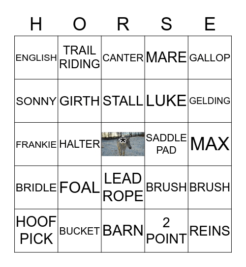 HORSE Bingo Card