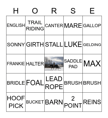 HORSE Bingo Card