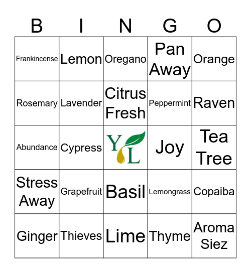 It's Thyme for Oil Bingo Card