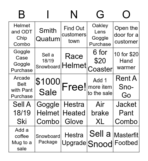 MSO BINGO Card