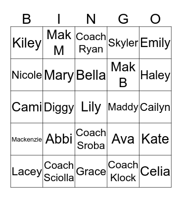 Pennsbury Girls Basketball 2018-19 Bingo Card