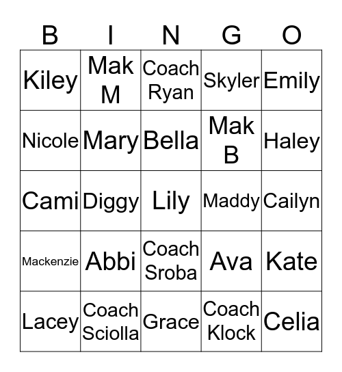 Pennsbury Girls Basketball 2018-19 Bingo Card