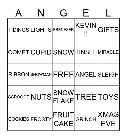 DFSM HOLIDAY BINGO Card