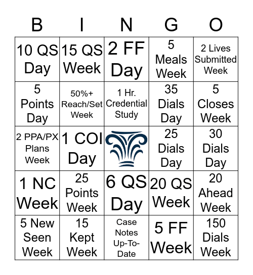 Change Your Game Bingo Card