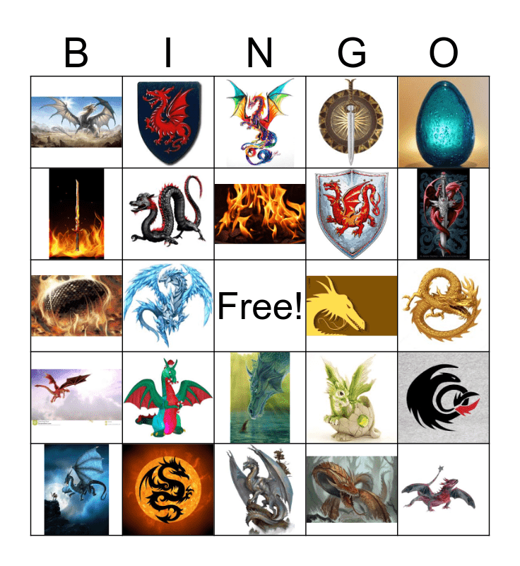 Dragon Bingo Card