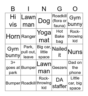 WINDOW BINGO Card