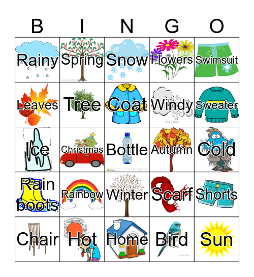 Seasons Bingo Card