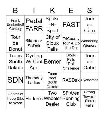 Visit the 24 tables and get their box checked and return to RASDak table Bingo Card