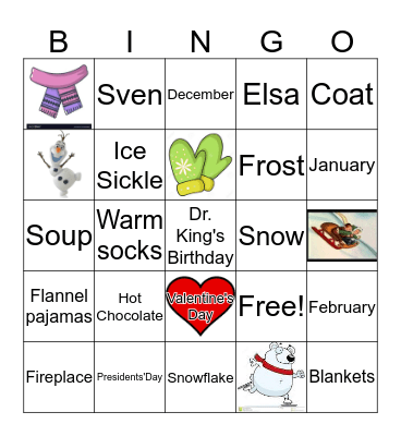 Winter Bingo Card