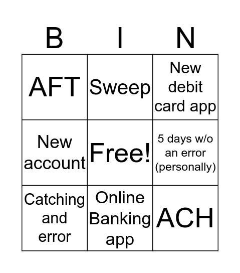 NSSB Bingo Card