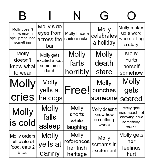 Molly Bingo Card