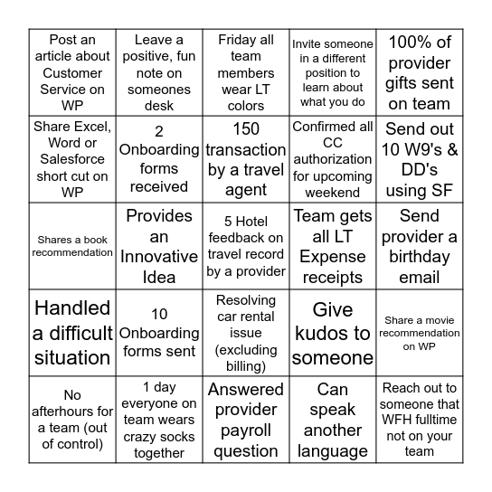 Bingo Card