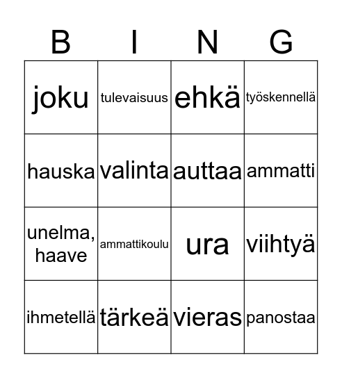Stycke 7 Bingo Card