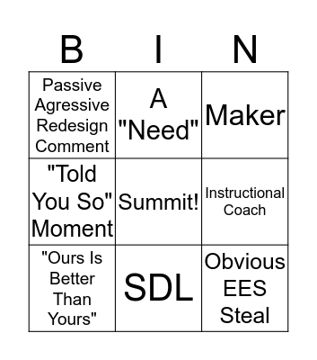 Collab Day Bingo Card