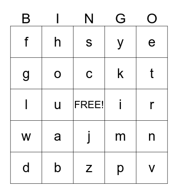 Christmas Beginning Sounds Bingo Card