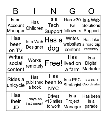 Customer Success Summit Bingo Card