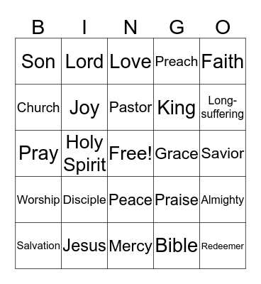 Morning Star Bible Bingo  Bingo Card