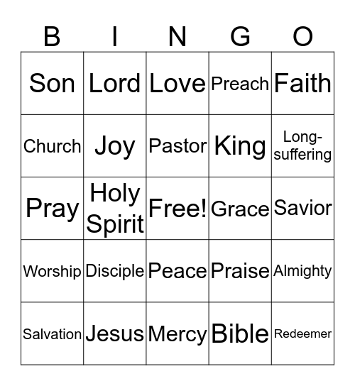 Morning Star Bible Bingo  Bingo Card