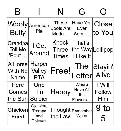 BINGO Card