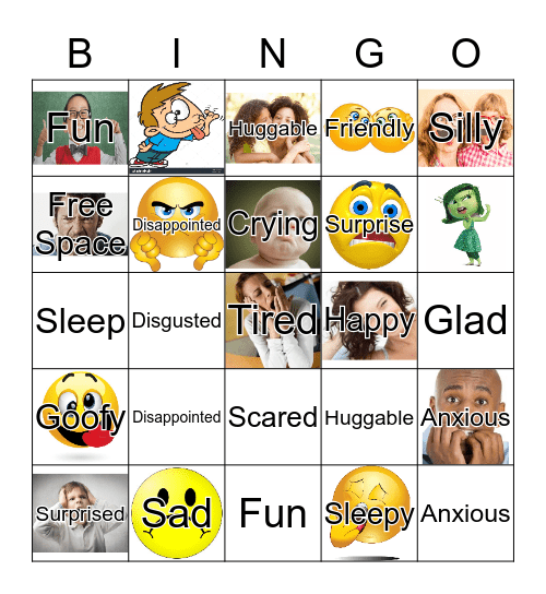 Feelings Bingo Card