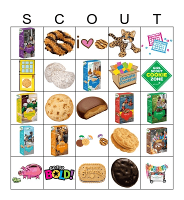 Girl Scout Cookie Bingo Card