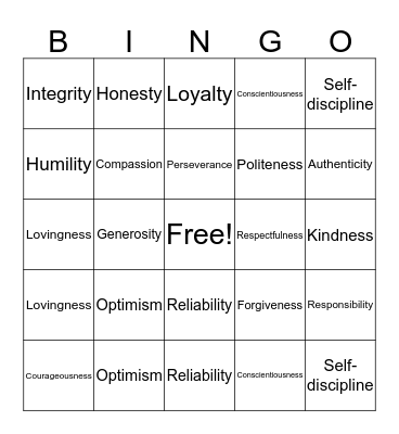 HAPPY DAY Bingo Card