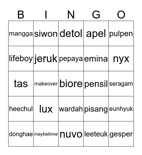 Deaaaaanie Bingo Card