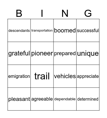 Bingo Card