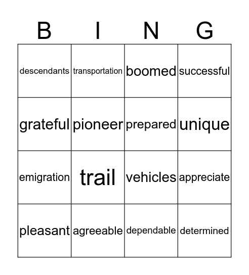 Bingo Card