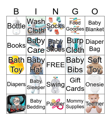 Baby Bingo Card