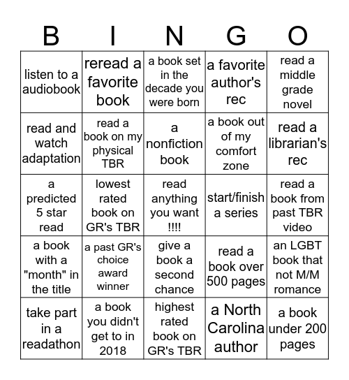 Ashley vs The Bookish Agenda 2019 challenge  Bingo Card