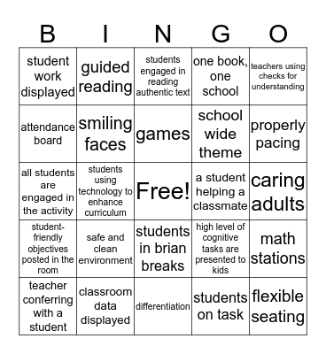 Maplewood BINGO Card