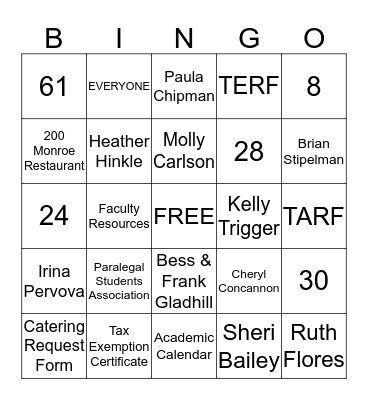 AOM Beach Bingo Card