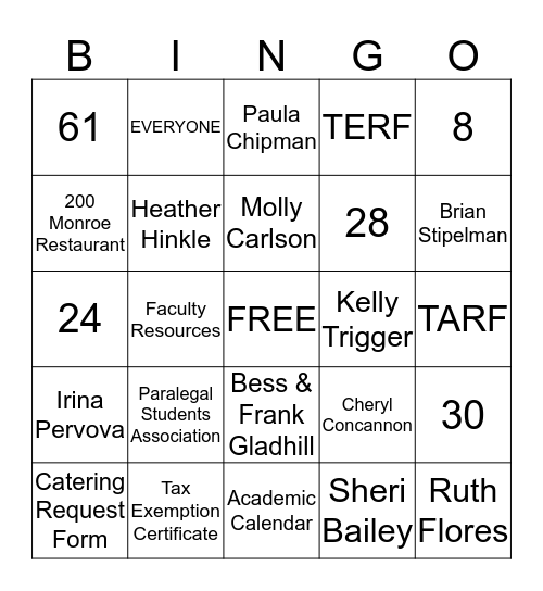 AOM Beach Bingo Card