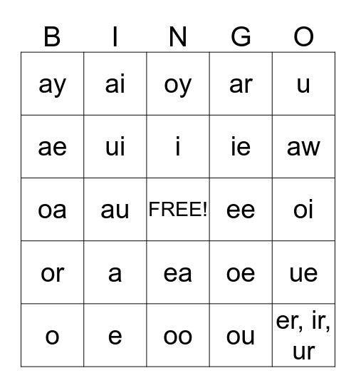 Wild River 3 Bingo Card