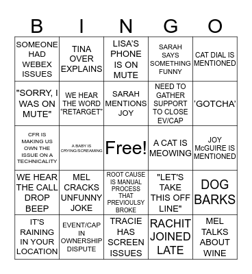 MEETING FUN Bingo Card