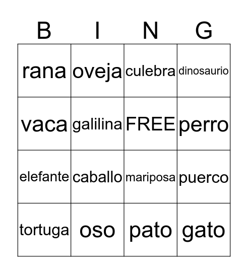 BINGO Card