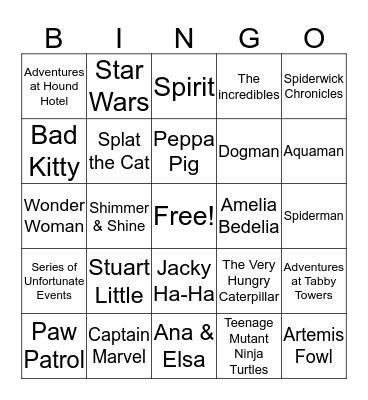 Library Bingo Card