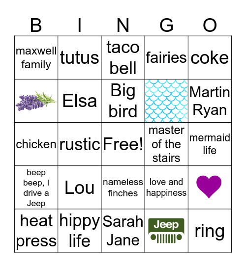 Magically Maxwell Bingo Card