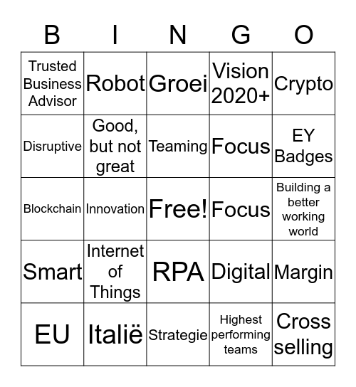 Tax & Law Days 2019 Bingo Card