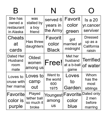 W O W  Bingo Card