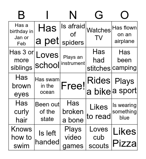 Bingo Card