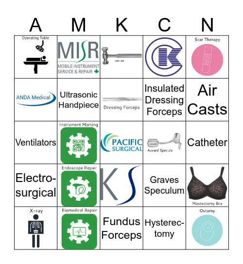 Pacific Surgical Bingo Card